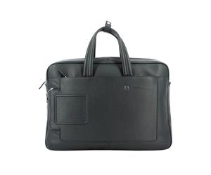 Carpeta Piquadro Outca3147vi Bolso Bandolera Hombre Tela Y Cuero Azul