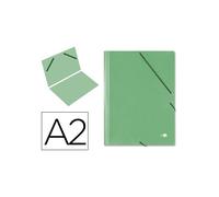 Carpeta planos liderpapel a2 carton gofrado n 12 verde - CG28