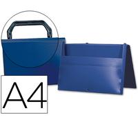 Carpeta Portadocumentos Beautone Polipropileno Din A4 Azul -Con Asa