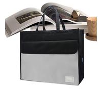 Carpeta - Portadocumentos con cremallera con asa, soporte de papel portátil A3 | Organizador de archivos Washington, ligero Oxford Storage Bud para Maps News, Bag Utility Case