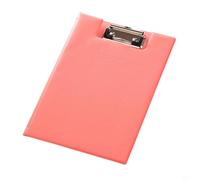 Carpeta portapapeles A4 con tapa y clip de metal, tablero de escritura de plástico con soporte para bolígrafo y bolsillo, organizador de documentos para uso escolar en la oficina (rojo rosa)