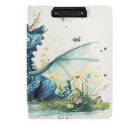 Carpeta portapapeles A4 portapapeles doble clips soporte para bolígrafos escolar con tapa dura divertido dragón un río