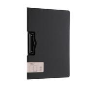 Carpeta portapapeles abatible con clips de metal de 12.8 x 9.65 pulgadas, organizador de archivos, tablero de escritura para oficina, escuela, carpeta horizontal de documentos para oficina