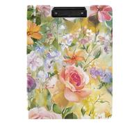 Carpeta portapapeles Beauty Spring Flowers District of American Beauty Rose Dragonfly and The Bee_4 Portapapeles A4 portapapeles horizontal y vertical con clips dobles para enfermería