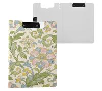 Carpeta portapapeles con almacenamiento William Morris Pink Lily A4, portapapeles dobles, soporte para bolígrafos, clip de lactancia con tapa dura