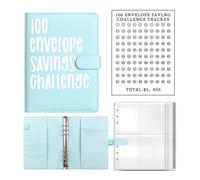 Carpeta presupuestaria de 6 anillas con sobres de efectivo y calcomanías, planificador de presupuesto, cuaderno para presupuestos y ahorrar dinero, cuaderno de memoria