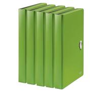 Carpeta proyectos Leitz Recycle A4, 5 uds, capacidad 250 hojas, verde | 5 bolsillos interiores para organizar el trabajo, el colegio o la casa