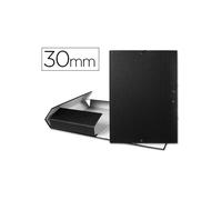 Carpeta proyectos liderpapel folio lomo 30mm carton forrado negra