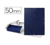 Carpeta proyectos liderpapel folio lomo 50mm carton gofrado azul - PJ52