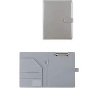 carpeta, Soporte for bloc de notas tamaño carta A4, ideal for negocios, escuela, oficina o conferencias(Light Gray)