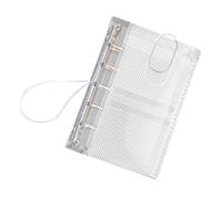 Carpeta Transparente,Cubierta de Cuaderno Recargable de 5 Anillos,Carpeta Presupuesto Transparente Plegable M5 - para Colección de Tarjetas Documentos Papel Hogar Escuela