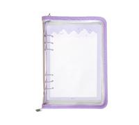 Carpeta transparente para cuaderno de notas - 9.17 x 7.28 pulgadas, planificador recargable de 6 anillos con cremallera, organizador de diario A5 A6 | Suministros De Oficina Escolar Cuaderno De Voy