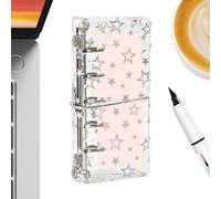 Carpeta transparente para diario, protectora de hojas sueltas con correa, carpeta transparente M2.5 con anillos, para estudiantes, niñas, adolescentes, jóvenes, hogar, oficina, escuela, viajes