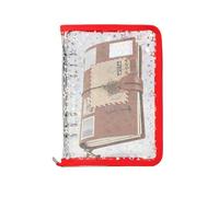 Carpeta transparente recargable, carpeta de anillas redondas, encuadernación de papel para documentos, libro de colección de calcomanías con cremallera para tarjetas de diario, boletos, recibos