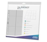 Ultimate Guard UGD011321 QuadRow Pages - Carpeta de doble cara para tarjetas coleccionables (24 bolsillos), transparente
