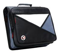 Carpeta universal con cremallera Case-it - Anillos de 2 pulgadas - Bolsillo acolchado que admite una computadora port til o tableta de hasta 13 p