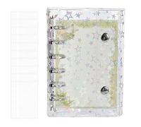 Carpeta y cuaderno, organizador impermeable con patrón de estrellas, carpeta escolar y grapadora, para familias, estudiantes, profesores, desplazamientos, exteriores, interiores, viajes, hogar, aula