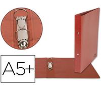 Carpeta de 2 anillas 25mm redondas liderpapel cuarto cartón cuero