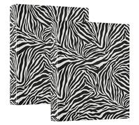 Carpetas clásicas de 3 anillos de 3 anillos con diseño de rayas blancas y negras de cebra, capacidad para 200 hojas, carpeta de presentación de anillos redondos, 12.4 x 10.6 x 2.36 pulgadas, 1 paquete