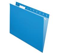 Carpetas colgantes de colores Pendaflex 81603, 1/5 pesta a, tama o carta, color azul, 25 unidades por caja