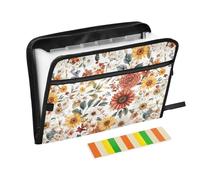 Carpetas colgantes de flores con margaritas y girasoles, color blanco, tamaño A4, carpetas legales con bolsillos, carpeta de archivos de plástico, para ingenieros militares