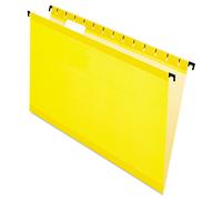 Carpetas colgantes laminadas de polietileno Pendaflex SureHook 615315YEL, tama o legal, pesta a 1/5, color amarillo, 20 por caja