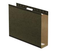 Carpetas colgantes reforzadas Pendaflex 04152X3 de capacidad extra, tama o carta de 3"", verde est ndar, corte 1/5, 25 unidades por caja (4152x3)