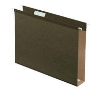 Carpetas colgantes reforzadas Pendaflex de capacidad extra, tama o carta de 2"", verde est ndar, corte 1/5, 25 unidades por caja (04152X2)