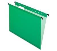 Carpetas colgantes reforzadas SureHook de Pendaflex, tama o legal, verde brillante, corte 1/5, 20/caja (6153 1/5 BGR)