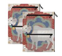 Carpetas de 3 anillas con diseño de vaca blanca india