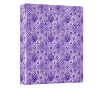 Carpetas de 3 anillos de 1.5 pulgadas, paquete de 1 flor de pensamiento morada