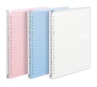 Carpetas de anillas inteligentes Kokuyo Campus, paquete de 3, tama o A5, colores claros, carpetas de anillas, hasta 25 hojas, 20 agujeros, carpet