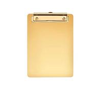 Carpetas de archivo doradas, férula de acero inoxidable, portapapeles para organizar datos, clip para tablón de escritura, clip para billetes para oficina, escuela, 5 paquetes de accesorios para