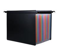 Carpetas de archivos colgantes, 25 bolsillos, gran capacidad, tamaño A4, organizador de archivos colgantes, organizador de carpetas extensible de 27, 5 pulgadas