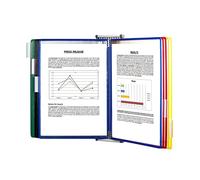 carpetas de archivos, Estante de exhibición catálogos, sistema referencia pared 10 paneles doble cara - Estantes catálogo lujo con capacidad for 20 hojas Tamaño carta