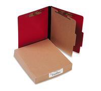 Carpetas de clasificaci n ACCO 15649 ColorLife PRESSTEX, tama o carta, 4 secciones, color rojo ejecutivo, caja de 10
