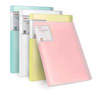 Carpetas de Fundas A4, Libro de Presentación con 30 Hojas, Plastico PP Carpeta para Archivo para Hojas de Música, Dibujos, Archivadoras Clasificadoras En Oficina Escolares (4 PCS)