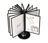 Carpetas de oficina, estante de exhibición de catálogos, 20 paneles de dos caras, tamaño carta, sistema de referencia de mesa, diseñado para documentos de dimensiones A4, lista de precios del producto