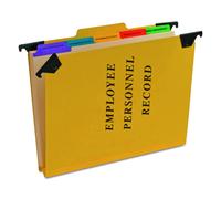 Carpetas de personal Pendaflex SER2YEL, con corte de 1/3, pesta a superior para colgar, tama o carta, color amarillo