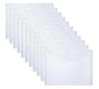 Carpetas de plástico transparente, Carpetas de archivos plástico tamaño A4 30 piezas con sujetadores multicolor transparente(White)