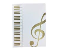 Carpetas Para Partituras Carpeta de archivos for enseñanza música A4, 40 hojas partituras for Piano Para Partituras Y Papel(WHITE)