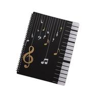 Carpetas Para Partituras Carpeta de partituras música A4 transparente multicapa, portapapeles Piano, carpeta documentos, organizador papel examen Para Partituras Y Papel(Black B 20pages)