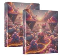 Carpetas personalizadas con diseño floral de jardín rosa de 1 1/2 pulgadas, 3 anillos para 200 hojas, carpeta de recetas con anillos redondos, 12.4 x 10.6 x 2.36 pulgadas, 1 paquete