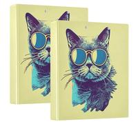 Carpetas personalizadas de 3 anillos de 1 1/2 pulgadas con capacidad para 200 hojas, carpetas para cuadernos, carpeta de recetas de anillos redondos, 12.4 x 10.6 x 2.36 pulgadas, 1 paquete