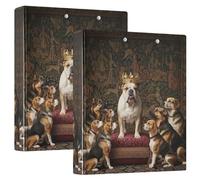 Carpetas personalizadas de 3 anillos de 1.5 pulgadas con capacidad para 200 hojas, carpetas para cuadernos, carpeta de recetas de anillos redondos, 12.4 x 10.6 x 2.36 pulgadas, 1 paquete