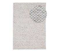 CarpetFine Alfombra de Lana Sina Rectangular Beige 60x90 cm| Alfombra Moderna para salón, Dormitorio y habitación Infantil