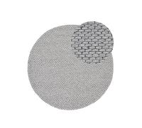 CarpetFine Alfombra de Lana Sina Redondo Gris Claro Ø 80 cm| Alfombra Moderna para salón, Dormitorio y habitación Infantil