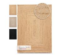 CarpetFine Alfombra de Yute Nele Beige 250x300 cm | Alfombra Moderna para salón y Dormitorio