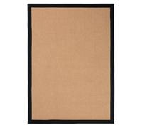 CarpetFine Alfombra Natural de Sisal Negro 60x110 cm | Alfombra Moderna para salón y Dormitorio