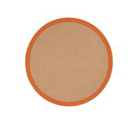 CarpetFine Alfombra Natural de Sisal Redonda Naranja Ø 80 cm | Alfombra Moderna para salón y Dormitorio